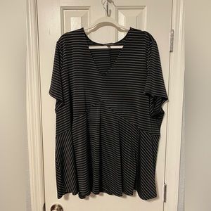 Striped Peplum Dress Shirt #67